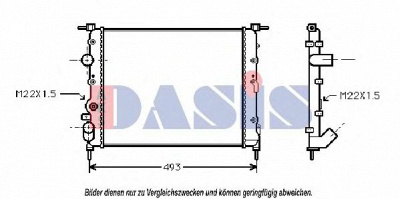 AKS DASIS 180200n -  Радиатор, охлаждение двигателя
